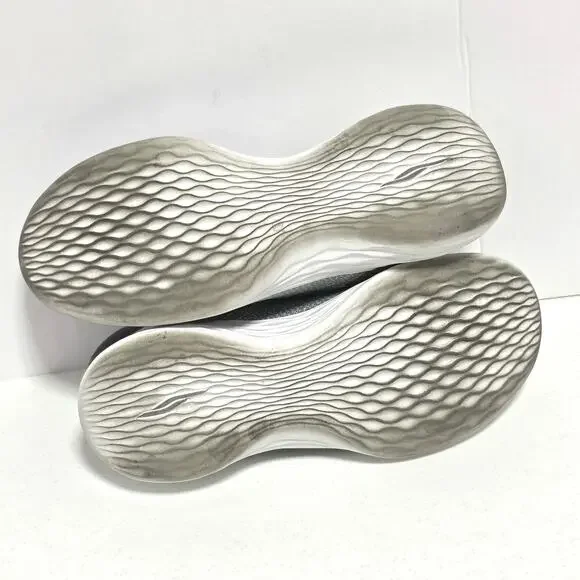 Skechers You Inspire Slip-On Walking Shoe Sneaker Womens 8.5 Gray Faux Lace Up - Picture 10 of 15